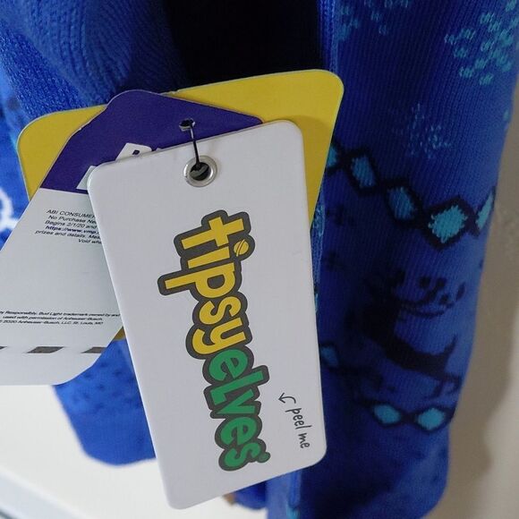 Tipsy Elves Men's Bud Light Beer Light Up Ugly Christmas Lights Crew Sweater 4XL - Picture 6 of 7